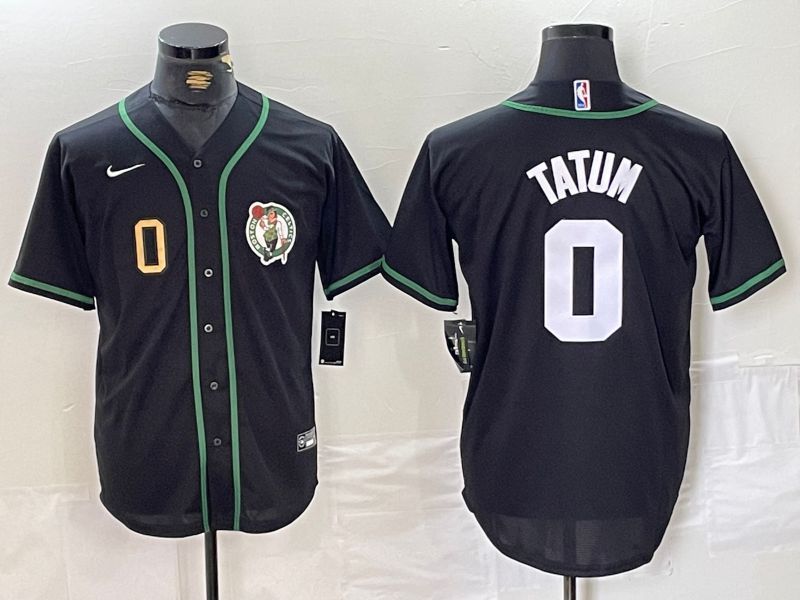 Men Boston Celtics #0 Tatum Black Second generation joint name 2024 Nike NBA Jersey style 2->boston celtics->NBA Jersey